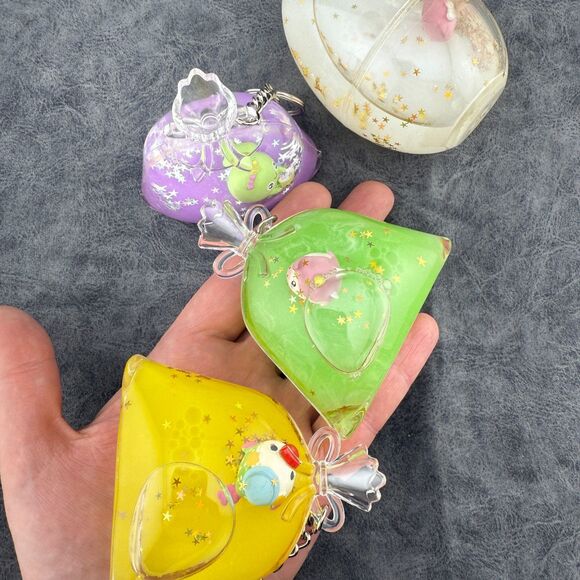 Lot of 4 Tsunameez Prize Baggies Egg Series 1 Keychains Cat Unicorn Fish Narwhal - Picture 8 of 9